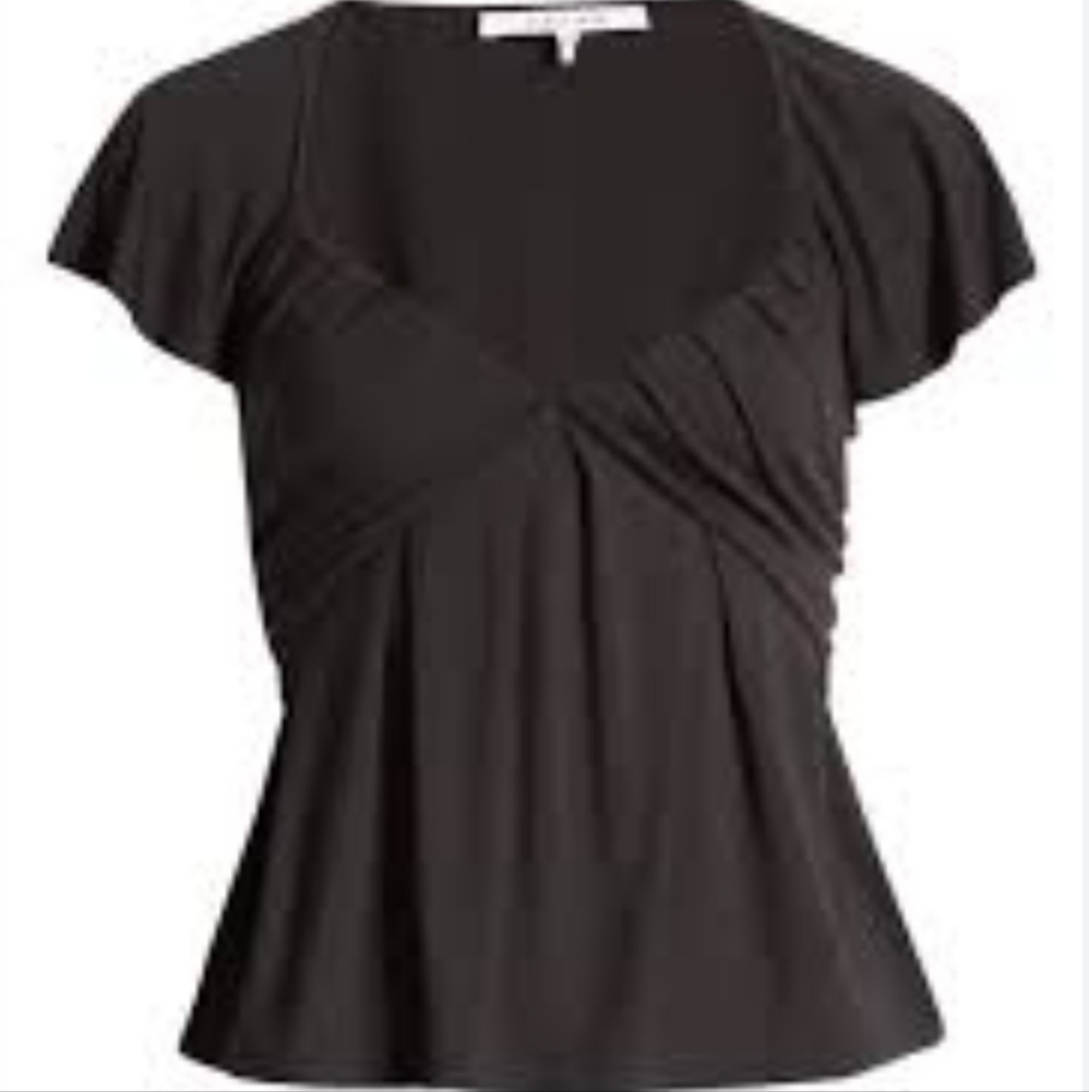 Frame Shirred Flounce Top in Nior